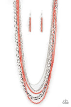 Load image into Gallery viewer, Industrial Vibrance - Orange necklace 529
