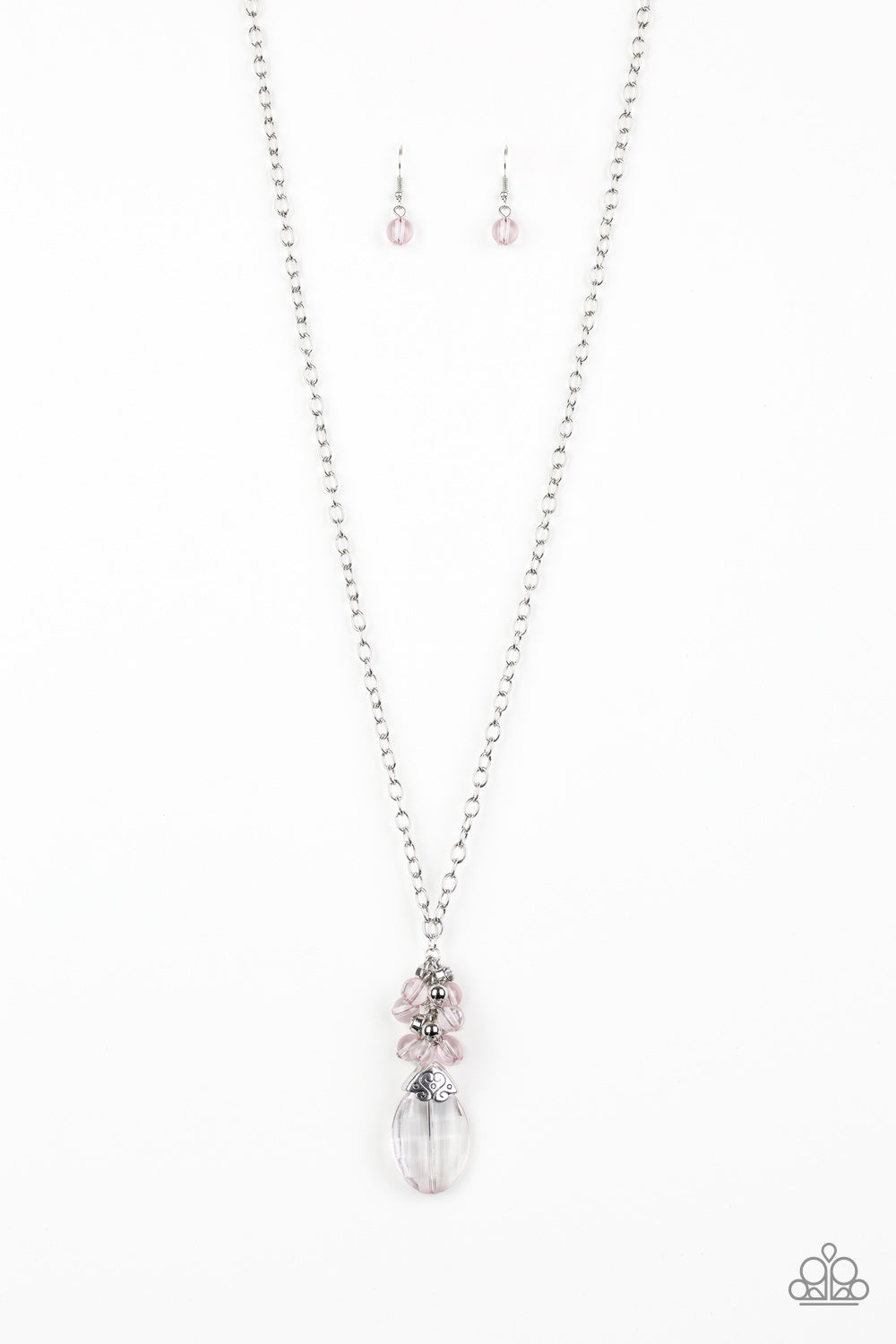 Crystal Cascade - Pink necklace 783