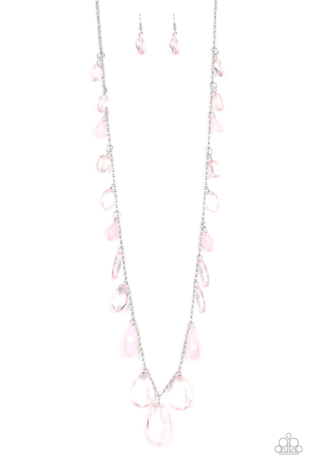 GLOW And Steady Wins The Race - Pink necklace 698