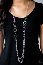 Load image into Gallery viewer, Modern Motley - Purple Necklace 825/955

