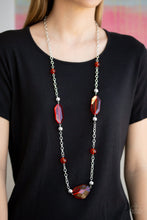 Load image into Gallery viewer, Crystal Charm - Red necklace 1747
