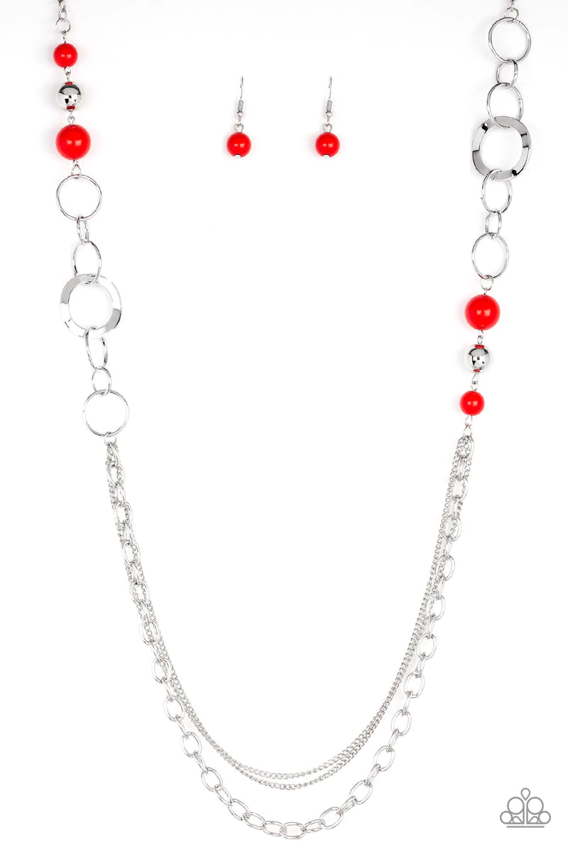 Modern Motley - Red Necklace 825