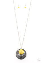 Load image into Gallery viewer, Medallion Meadow - yellow necklace 687
