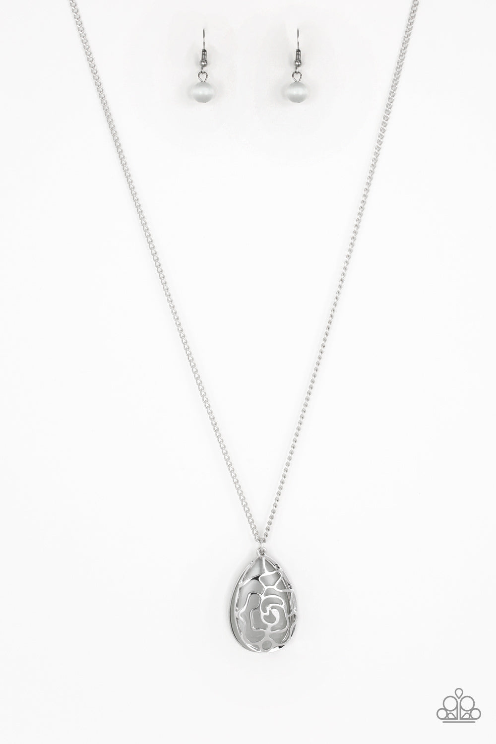 Gleaming Gardens - silver necklace 503