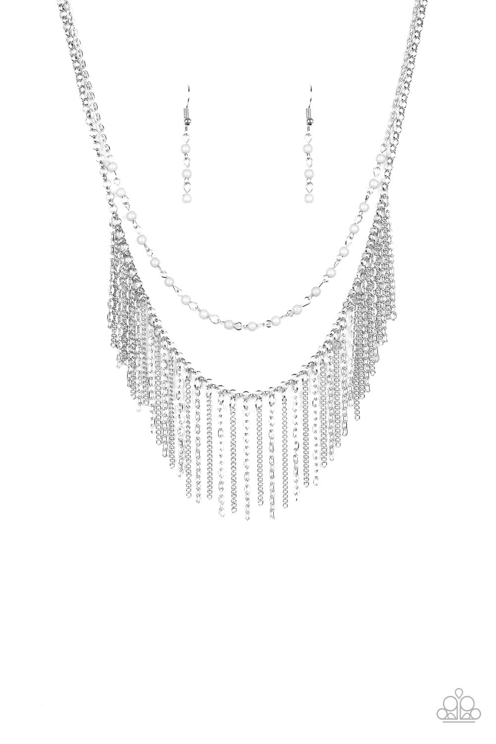 Fierce In Fringe - Silver necklace 622