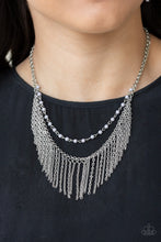 Load image into Gallery viewer, Fierce In Fringe - Silver necklace 622
