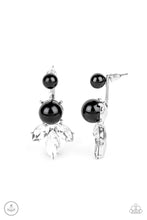 Load image into Gallery viewer, Extra Elite - Black double-sided post earring F055
