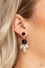 Load image into Gallery viewer, Extra Elite - Black double-sided post earring F055
