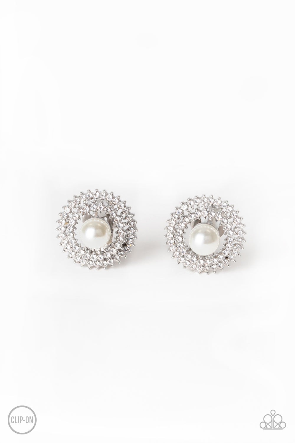 Broadway Breakout - White clip-on earring 901