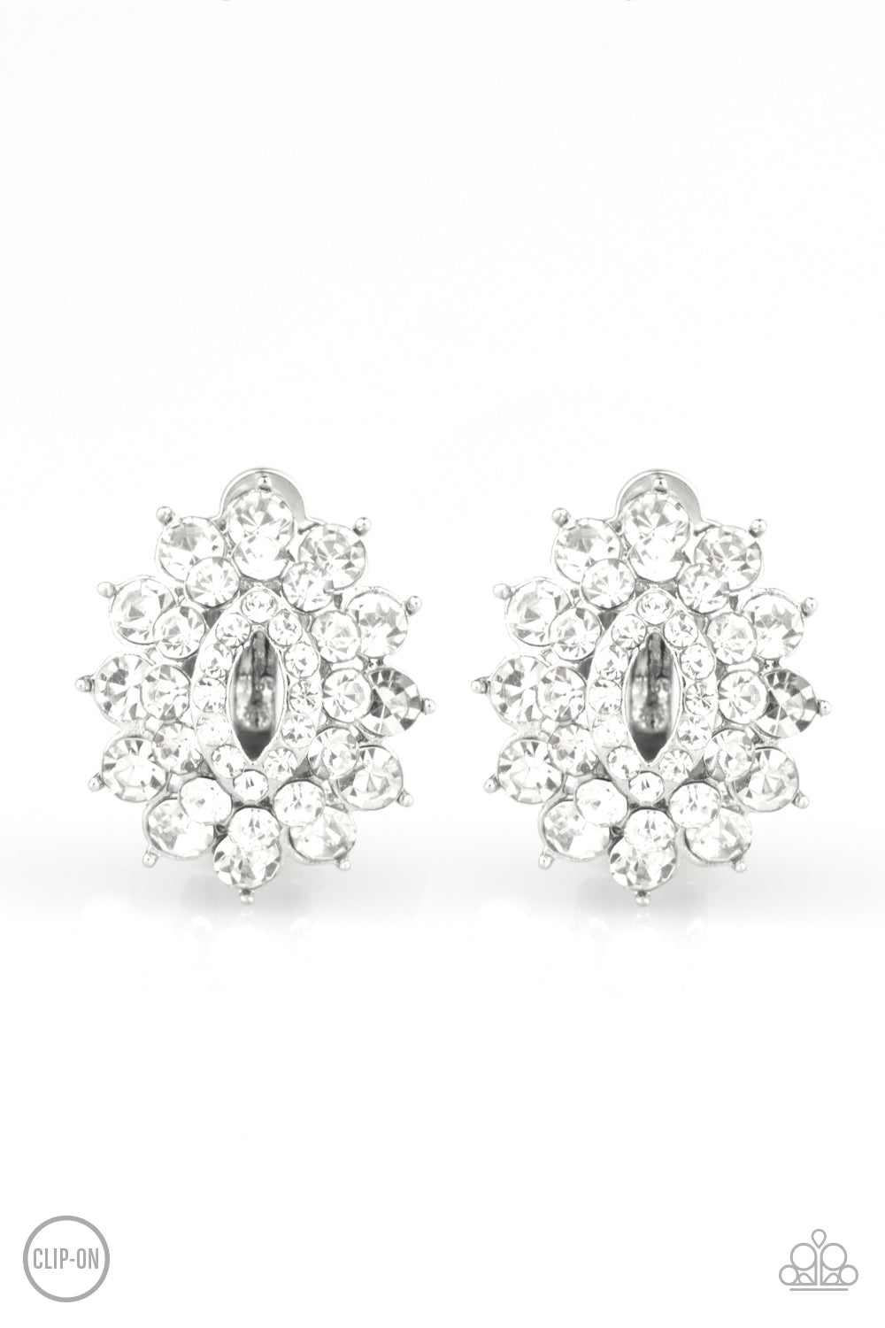 Brighten The Moment - White clip-on earring 1564