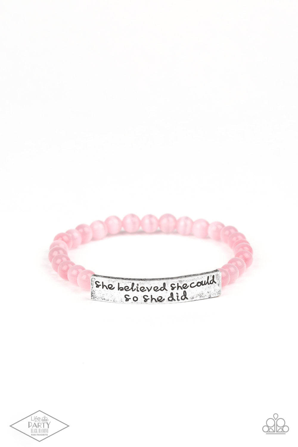 So She Did - Pink bracelet D078