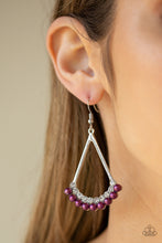 Load image into Gallery viewer, Top to Bottom - Purple earring 952
