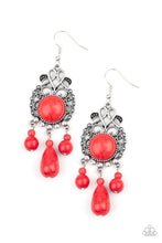 Load image into Gallery viewer, Stone Bliss - Red earring 977
