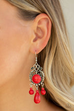 Load image into Gallery viewer, Stone Bliss - Red earring 977
