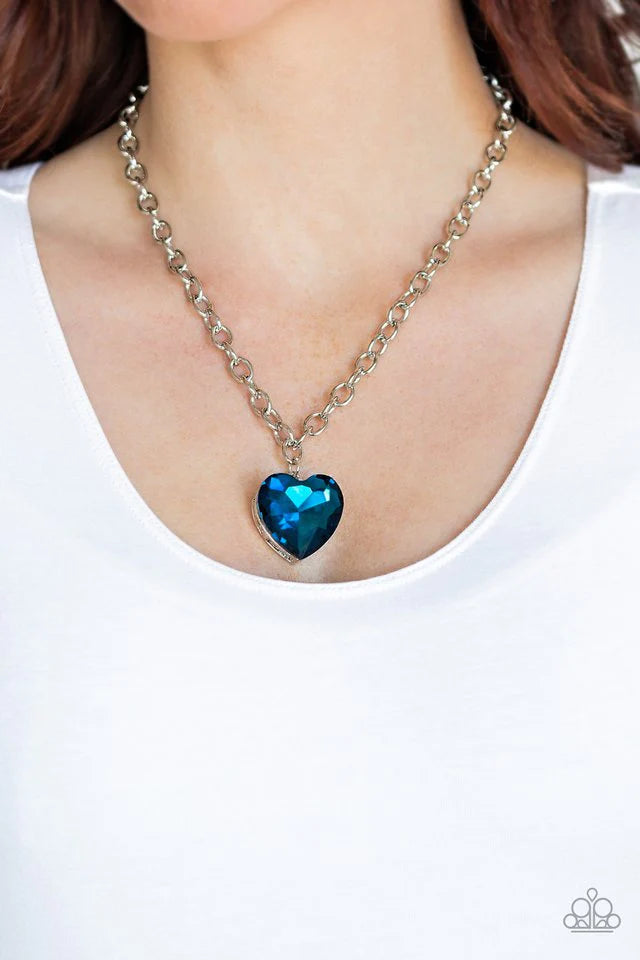 Flirtatiously Flashy - Blue necklace B119