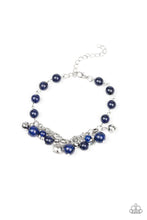 Load image into Gallery viewer, Glossy Glow - Blue - Silver Charms bracelet D028
