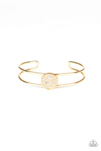 Load image into Gallery viewer, Dial Up The Dazzle - Gold cuff bracelet 1854
