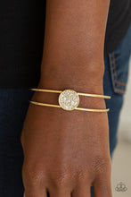 Load image into Gallery viewer, Dial Up The Dazzle - Gold cuff bracelet 1854
