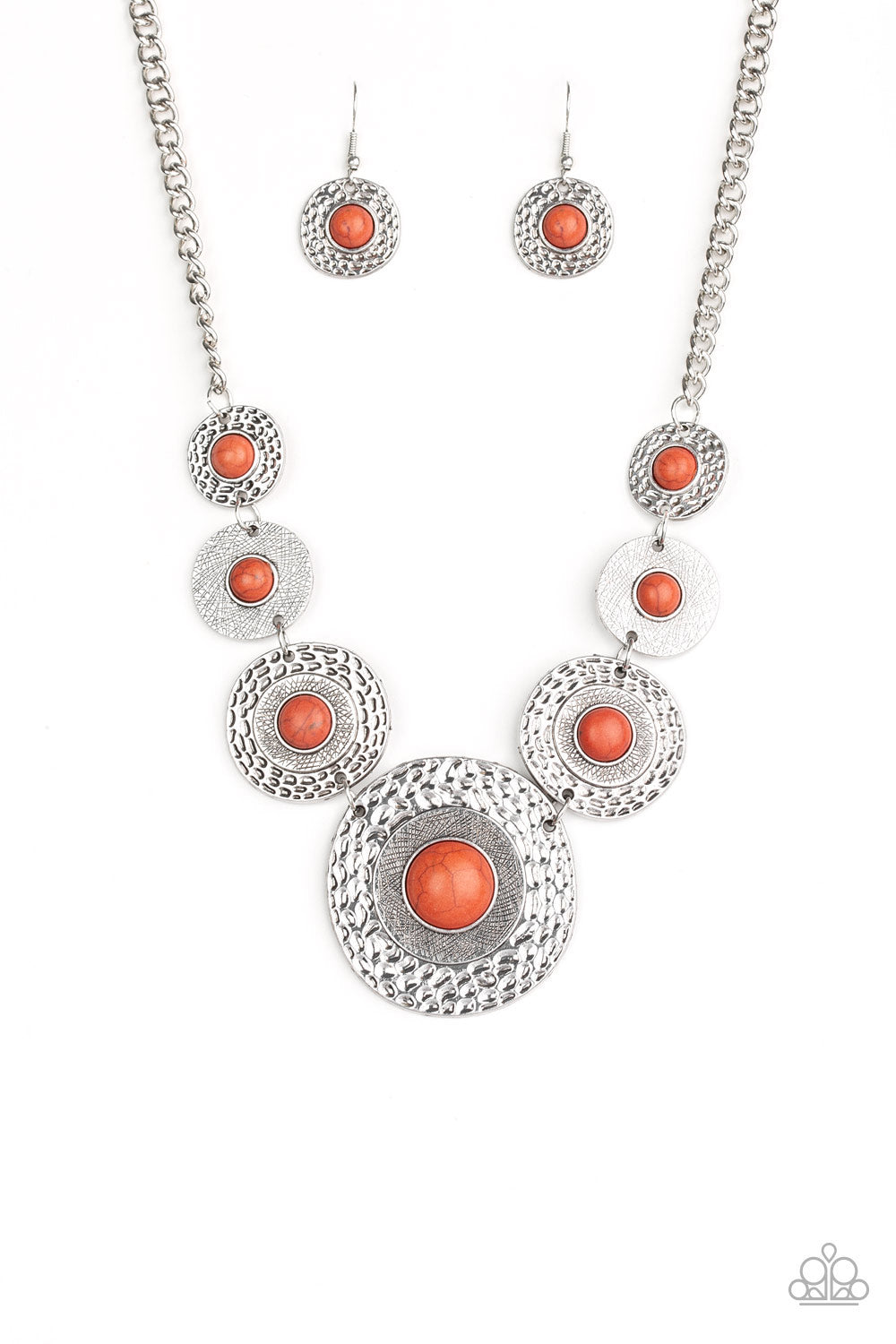 Tiger Trap - Orange necklace B094