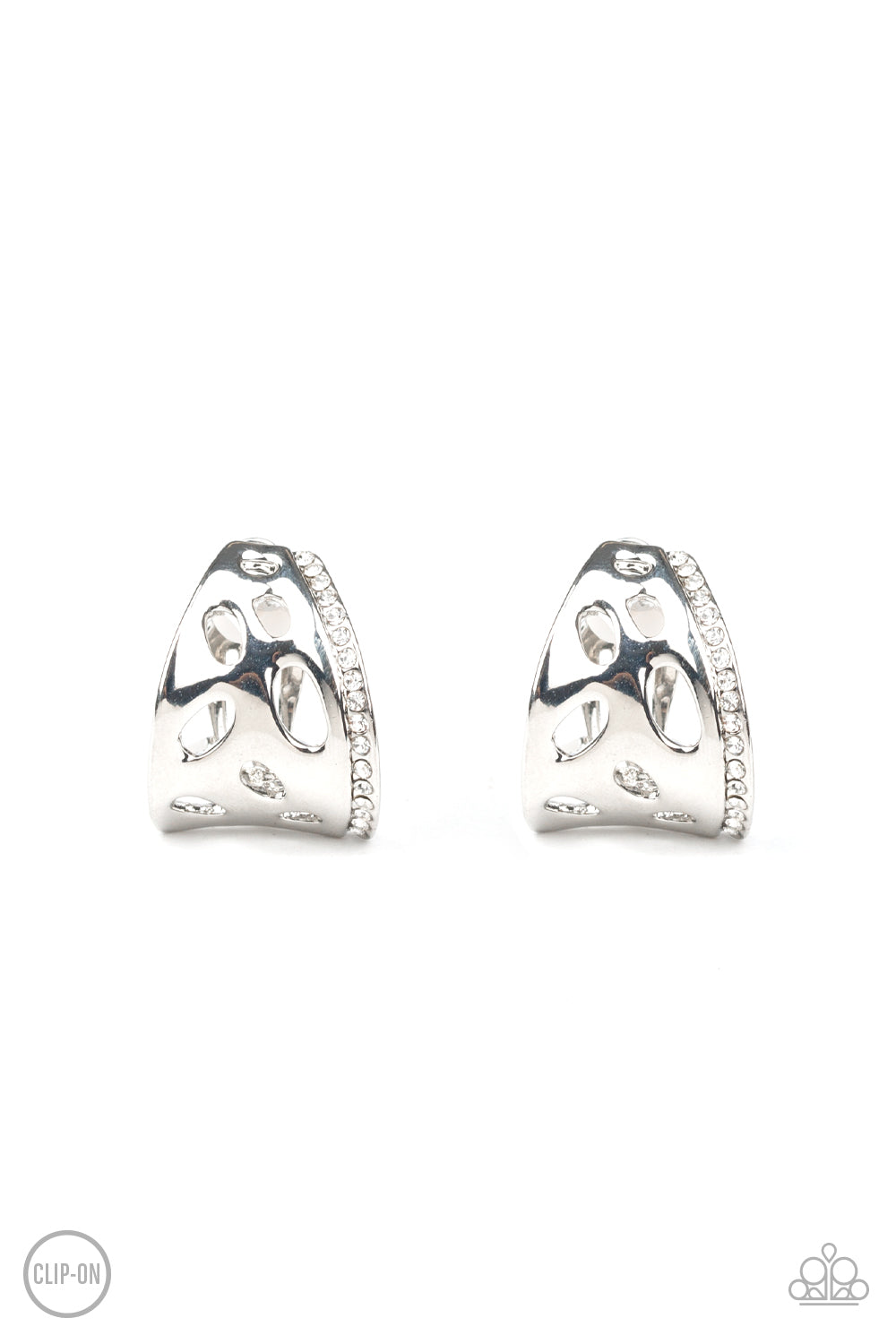 Blissed Out - White clip-on earring 855