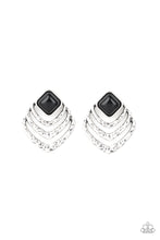 Load image into Gallery viewer, Rebel Ripple - Black post earring 1530
