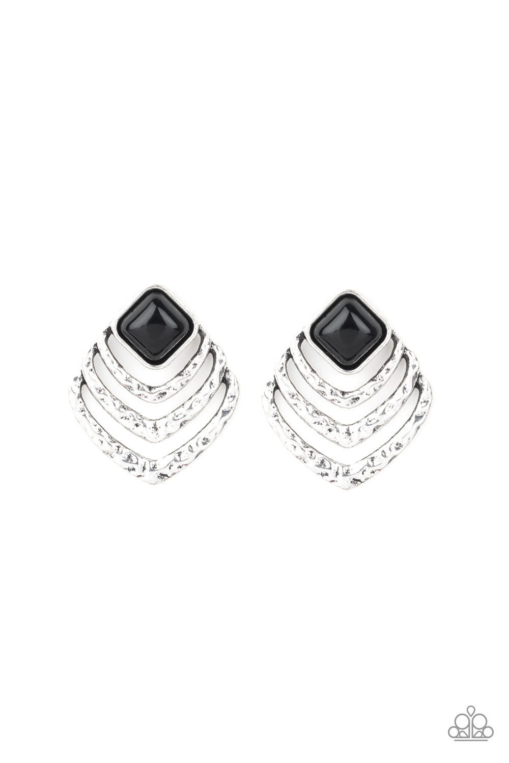 Rebel Ripple - Black post earring 1530