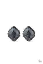 Load image into Gallery viewer, Marble Marvel - Black post earring D043
