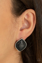 Load image into Gallery viewer, Marble Marvel - Black post earring D043
