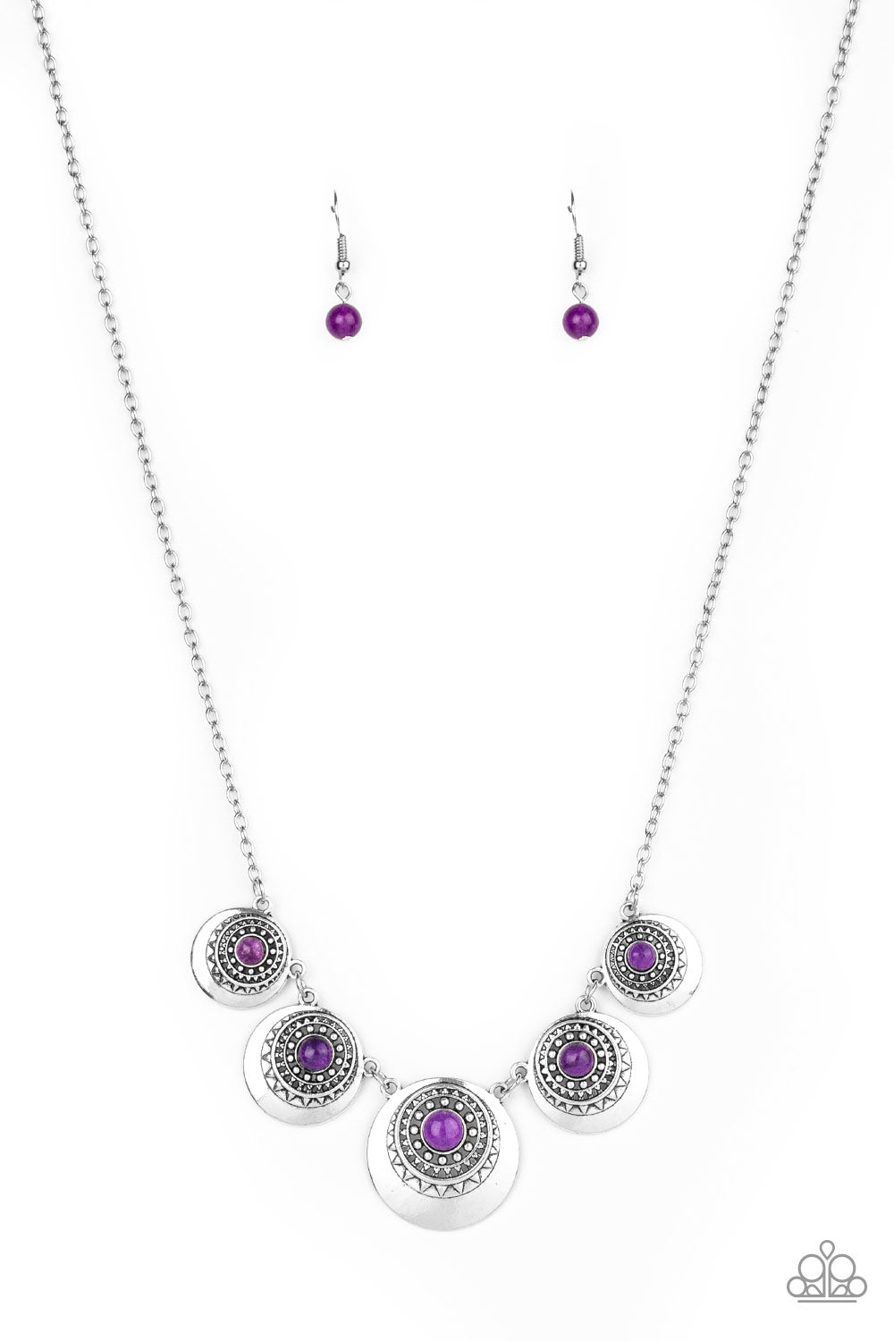Solar Beam - Purple necklace 867