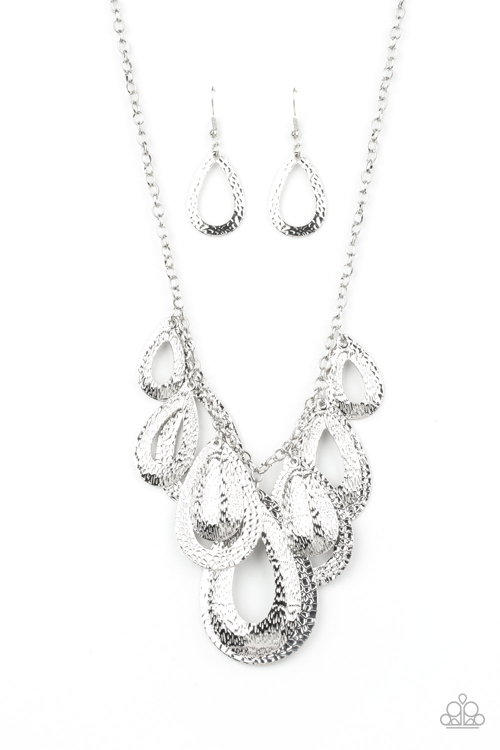 Teardrop Tempest - Silver necklace 813