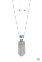 Load image into Gallery viewer, Totem Tassel - Blue necklace 946
