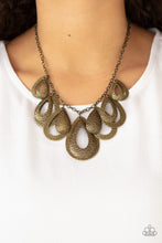 Load image into Gallery viewer, Teardrop Tempest - Brass necklace 884
