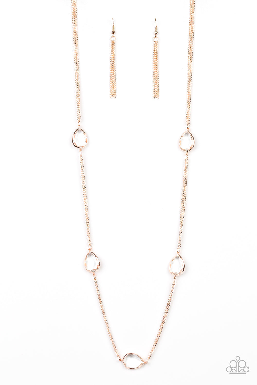 Teardrop Timelessness - Rose Gold necklace 878