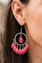 Load image into Gallery viewer, Flirty Flamboyance - Pink earring F111
