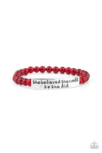 Load image into Gallery viewer, So She Did - Red bracelet
