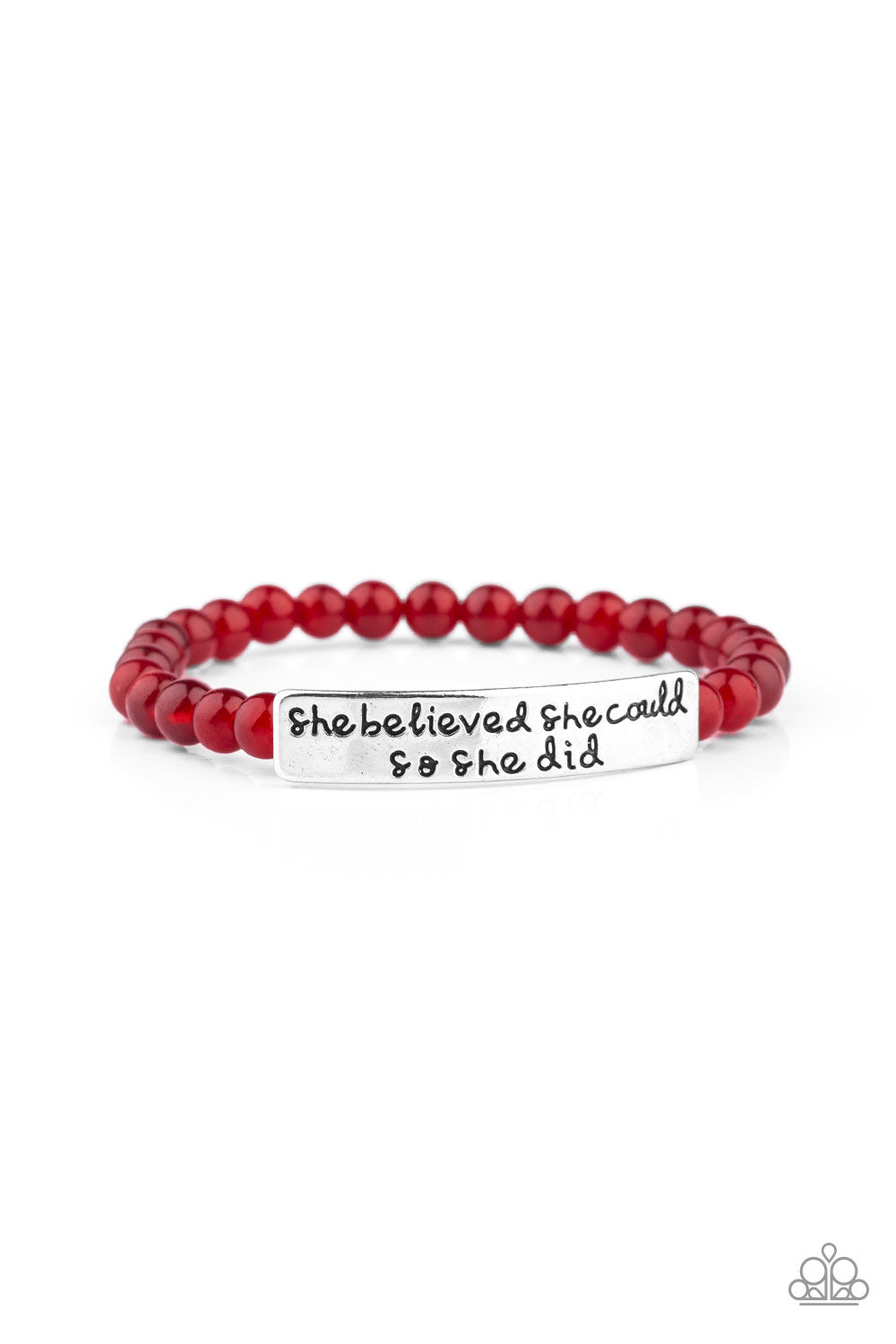 So She Did - Red bracelet