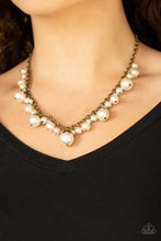 Load image into Gallery viewer, Uptown Pearls - brass necklace 851

