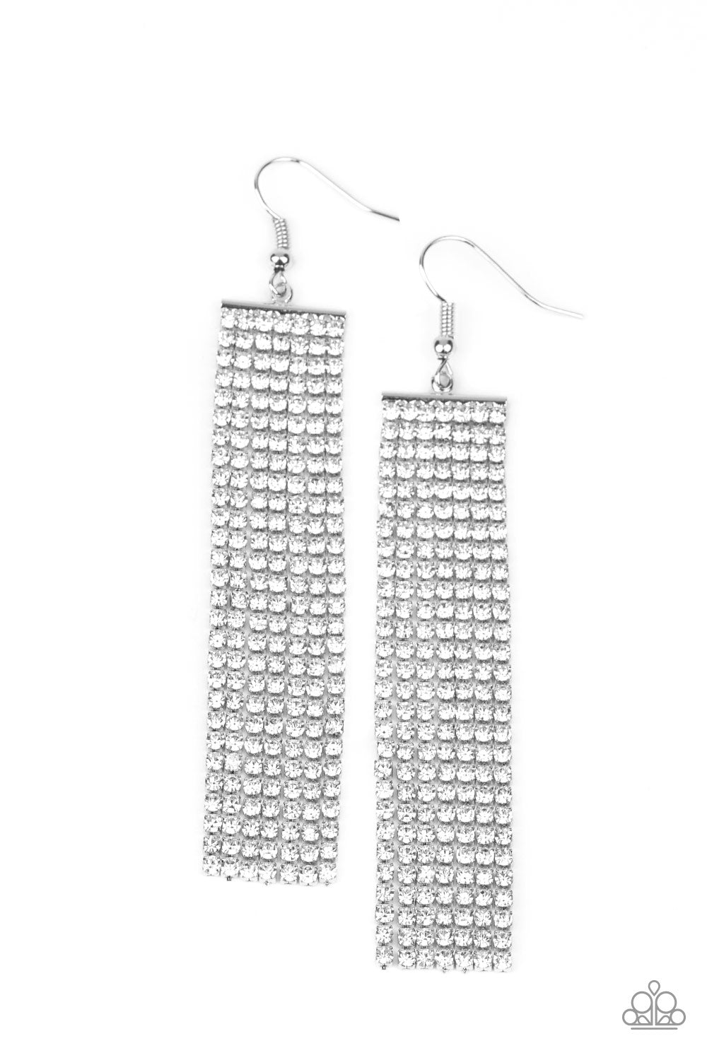 Top-Down Shimmer - white EARRING 678