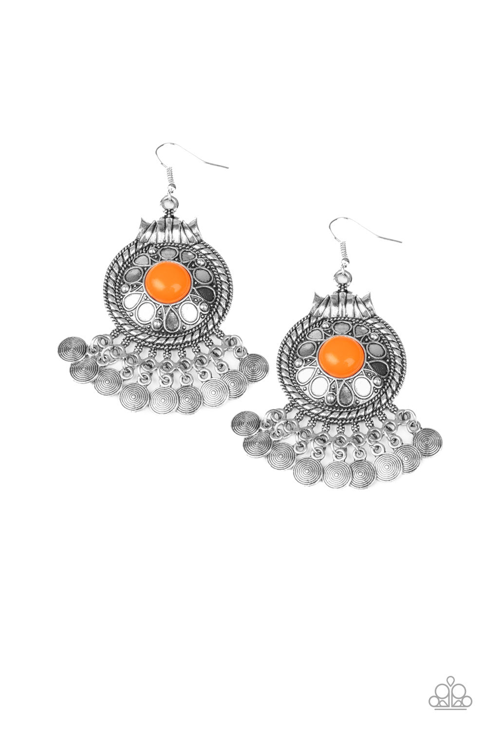Rural Rhythm - orange earring 739