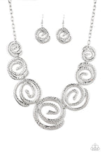 Load image into Gallery viewer, Statement Swirl - Silver necklace 930
