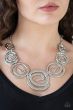 Load image into Gallery viewer, Statement Swirl - Silver necklace 930
