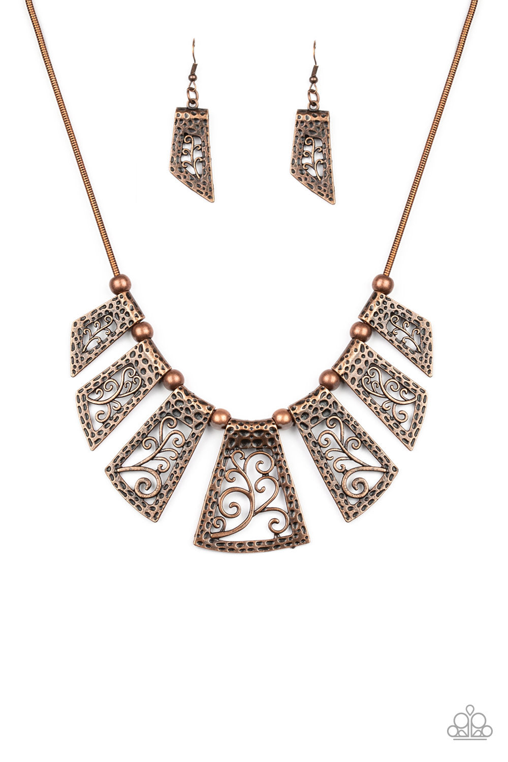 Vintage Vineyard - copper necklace 687