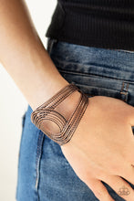 Load image into Gallery viewer, Rustic Coils - copper cuff bracelet E096
