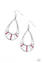 Load image into Gallery viewer, Line Crossing Sparkle - pink earring 716

