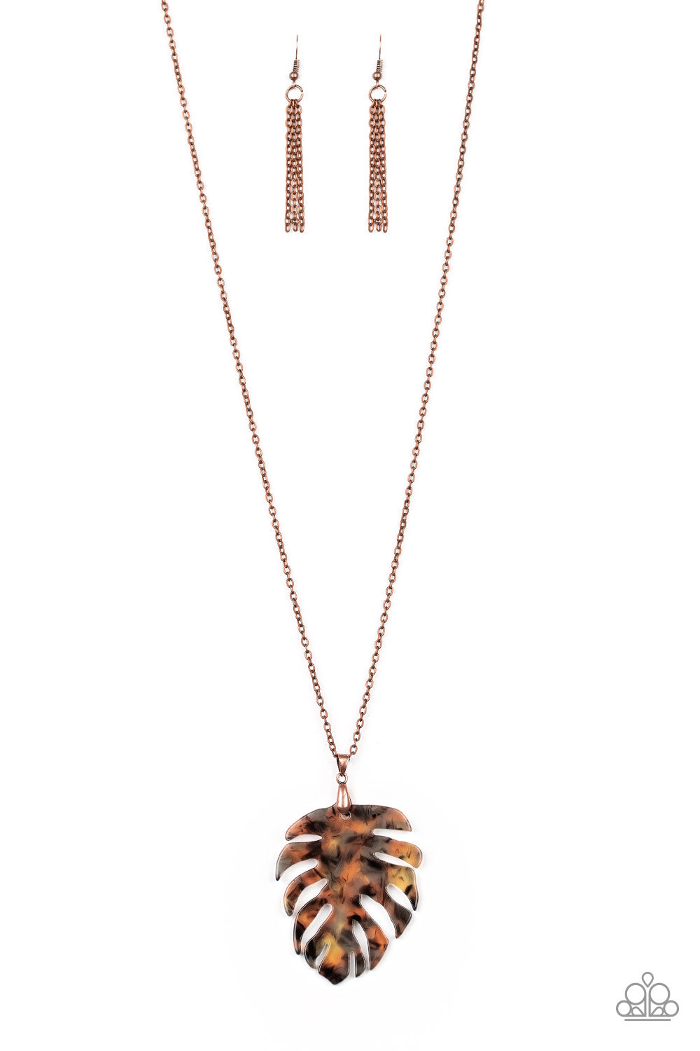 Prismatic Palms - copper necklace 781