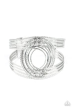 Load image into Gallery viewer, Rustic Coils - Silver cuff bracelet 559
