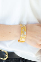 Load image into Gallery viewer, Glaze Daze - Yellow cuff bracelet 579
