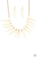 Load image into Gallery viewer, Tusk Tundra - White necklace E064

