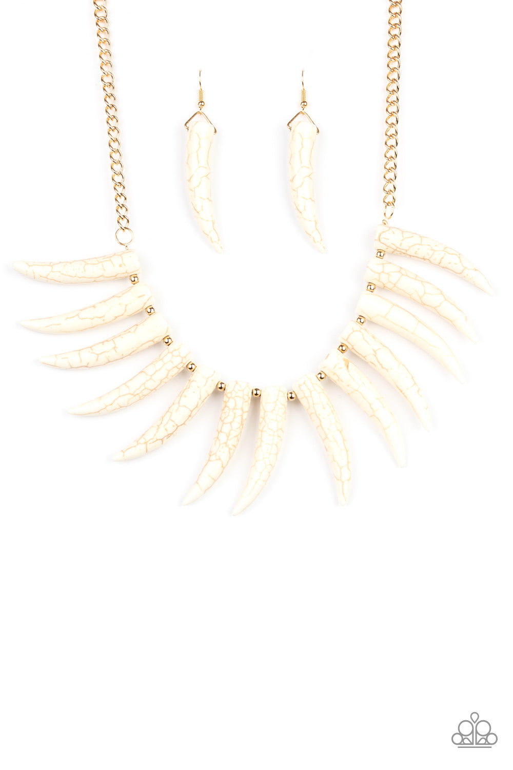 Tusk Tundra - White necklace E064