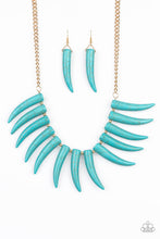 Load image into Gallery viewer, Tusk Tundra - Blue necklace 929
